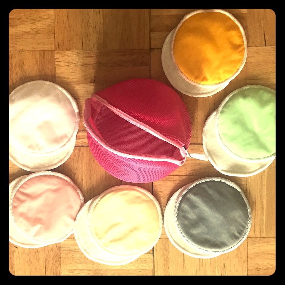 Organic Bamboo Nursing Pads (7 pairs-14 pads) &bag